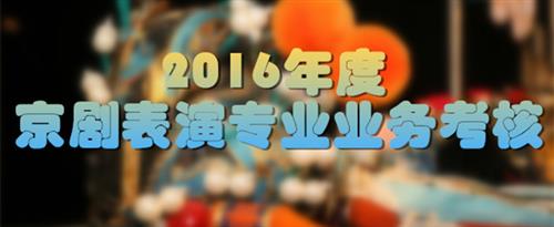 国产男生插女生逼逼高潮国家京剧院2016年度京剧表演专业业务考...